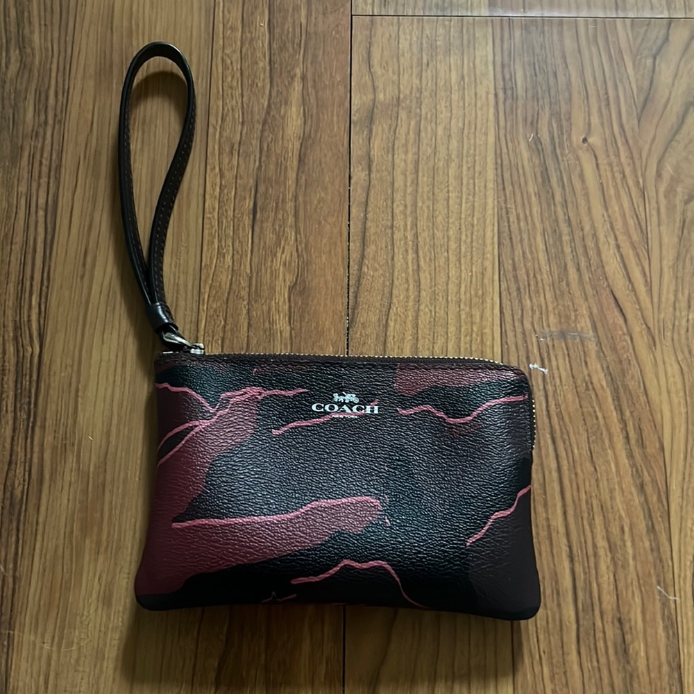Red Camo Coach Wallet